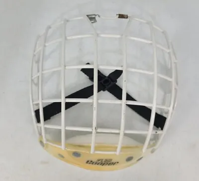 Vintage Cooper VL50 Hockey Helmet Face Shield Cage Mask White Goalie • $49.97