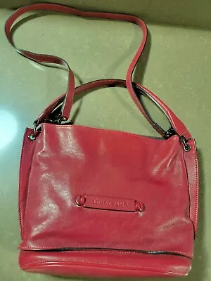 LONGCHAMP Top Handle Shoulder Bag Red Leather • $35