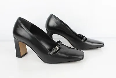 Minelli Vintage Court Shoes All Leather Black T 365 Very Good Condition • $61.38