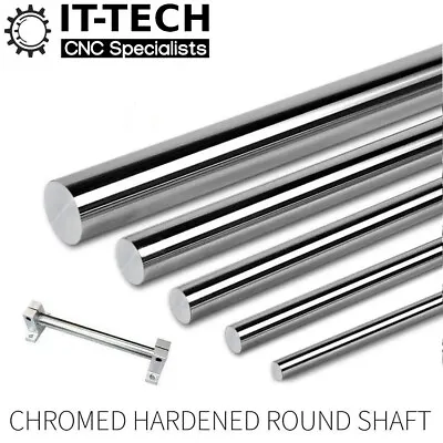 Chromed Steel Round Bar Shaft Rod 3D Printer CNC Linear Guide Rail 8mm-25mm • £22.99