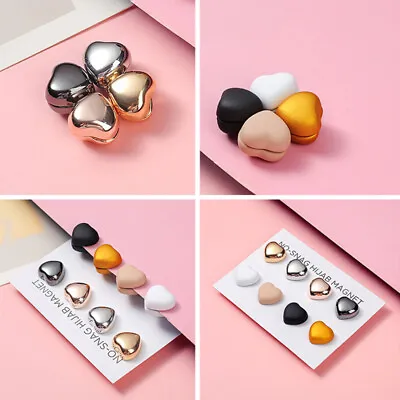 Strong Magnetic Pin Brooch For Hijab Scarf Headscarf Shawl Heart Shaped 8pcs/Set • $7.17