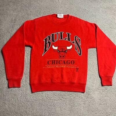 Lee Sport Chicago Bulls Vintage 90s Sweatshirt Red Long Sleeve Boys Large • $39.99