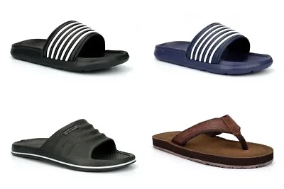 £8.99 • Buy Mens Summer Sandals Mens Flip Flops Mens Mules Toe Post Leather Effect Size