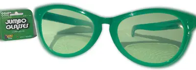 $8.95 • Buy JUMBO GREEN EYE FRAME GLASSES BIG Lenses Clown Nerd Funny Giant Joke Sunglasses