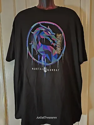 Mortal Kombat Logo T-Shirt 2XL Video Game. Very Rare Color Pattern Scheme.  • $18