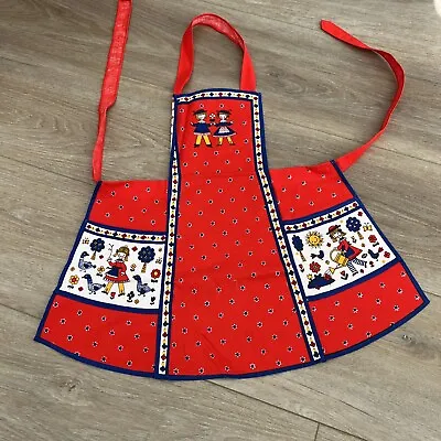 KOFF VINTAGE FULL APRON 100% COTTON AUSTRIA POCKETS CHILDS SIZE • $8