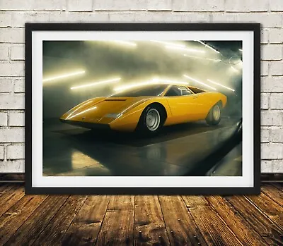 Styled Lamborghini Countach LP500 2021 - High Quality Premium Poster Print • $34.95