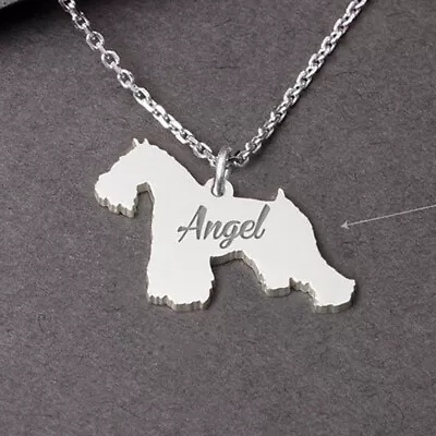Personalized Custom Name Letter Necklace Dog Shape Stainless Steel Souvenir Gift • $8.99
