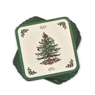 $15 • Buy Pimpernel Christmas Tree Collection Cork-Backed Coasters, 4  Sq. - Set Of 6