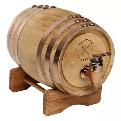 MINI WHISKEY BARREL Wooden Replica 27 OZ Heritage Collective Wine Beer Keg Bar • $29.95