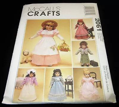 Vintage McCall's Crafts Pattern #2061 Doll Clothes For 18  Dolls UNCUT FF • $12.49