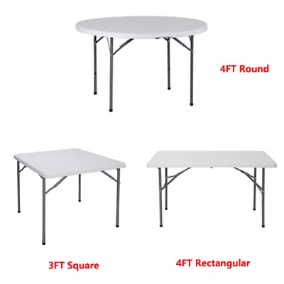 3/4ft Folding Table Plastic Portable Card Table For Camping Picnic Party 3 Shape • $48.58