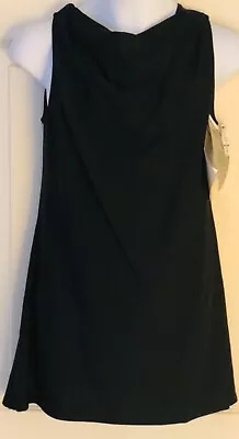 GK ICE SKATE GIRLS LARGE SLVLS BLACK CREPE COWL NECK DRESS Sz CL WAS $75.95 NWT! • $50.27