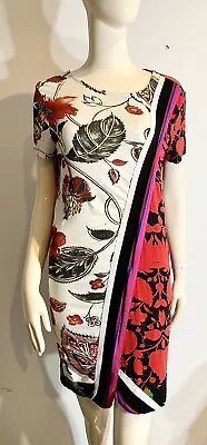 VGC DESIGUAL Dress Stretch Mini Short Sleeve Dress L AU UK 14 US 10 Multicolour • $20