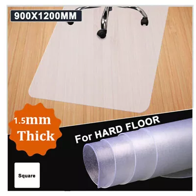 Non Slip Home Office Chair Desk Mat Floor Carpet Protector PVC Plastic Clear • £13.99