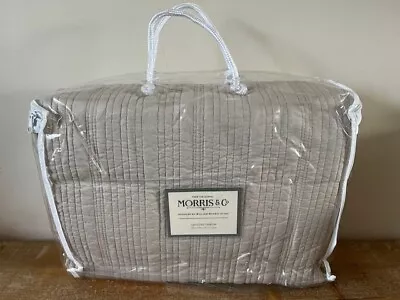 New Wm Morris & Co Cotton Quilted Wandle Bedspread/Throw. 200cm X 230cm.rrp £165 • £89