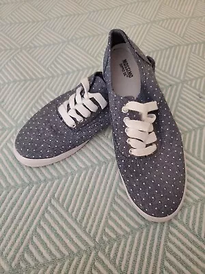 Mossimo Chambray Womens Tennis Sneakers Shoes Polka Dot 7 Gap Old Navy Keds 90's • $10.99