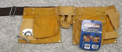 Leather Tool Belt Carpenter Pouch Framers Handyman BRAND NEW King Craft • $29.99