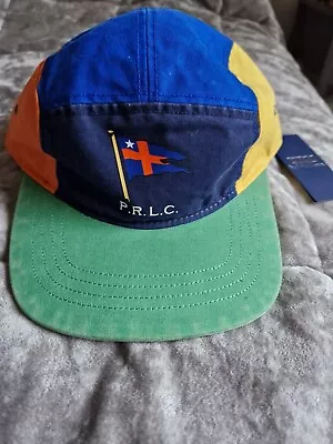 Ralph Lauren Polo Men's Colour Blocked Canvas Five Panel Cap  Leather Strap  • £64.99