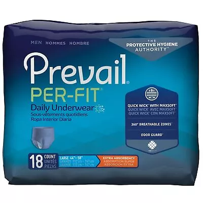 Prevail Disposable Underwear Male Large 72 Ct • $52.81