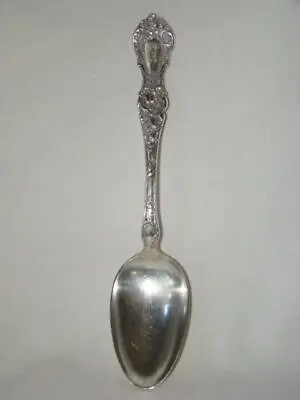 Antique WALLACE Silverplate 'FLORAL' Multimotif 1902 SERVING SPOON #2 • $14.95
