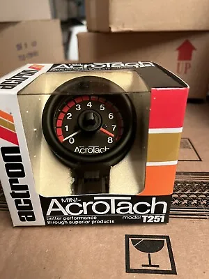 Actron Mini Acrotach Tachometer Model T251 NOS NEW 70mm 2.75  Tach Vintage • $89.99
