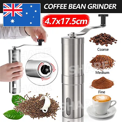 New Stainless Steel Coffee Bean Manual Grinder SpiceGrinding Mill Hand Tool • $13.95
