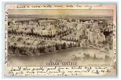 1909 Aerial View Of Vassar College Poughkeepsie New York NY Antique Postcard • $14.98