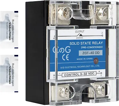 CG Solid State Relay SSR-40DD DC To DC Input 3-32VDC To Output 5-240VDC 40A Sing • $18.97