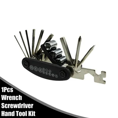 15 IN 1 Steel Foldable Hex Key Screwdriver Wrench Tool For Motorcycle MTB Repair • $27.12
