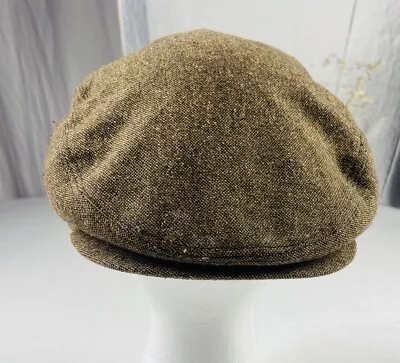 Vintage Ornella Lined Flat Cap Cabbie Newsboy Hat Tweed Wool Blend Made In Italy • $16