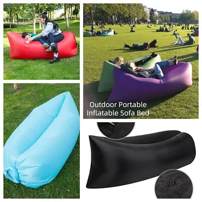 Simple Outdoor Beach Couch Inflatable Air Bag Sofa Portable Camping Sleeping Bed • $35.05