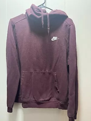 Nike Women’s Maroon Hoodie Sweatshirt Size Large Pullover Funnel Neck • $14.99