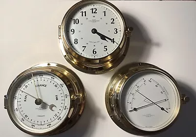 Wempe Chronometerwerke Clock Thermometer Hygrometer Barometer Hamburg W Germany • $103.50