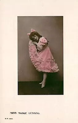 Miss Madge Lessing - Postcard 1908 • £2.75