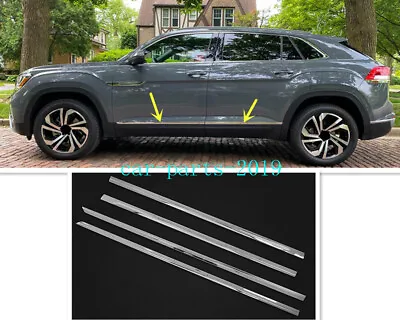 Stainless Chrome Side Door Body Molding Trim For VW Atlas Cross Sport 2020-2024 • $70.66