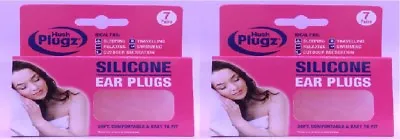 Hush Plugz Silicone Ear Plugs Genuine Hush Plugz Easy Fit 7 Pairs X 2 • £6.60