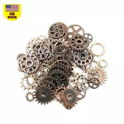 20pcs Bronze Watch Parts Steampunk Cyberpunnk Cogs Gears DIY Jewelry Crafts H • $10.07