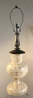 Vintage Murano Glass Lamp Barovier Toso Graffito  Super Clean! • $375