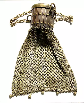 Vintage 1920's-30's Flapper Style Silver Tone Mesh Beggars Bag Coin Purse • $9.99