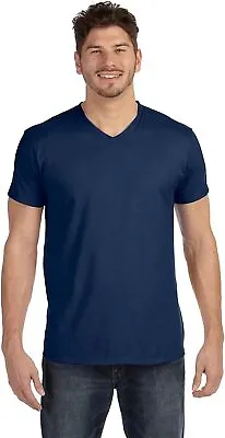Hanes Mens Ringspun Cotton Nano-T V-Neck T-Shirt (498V) • $32.50