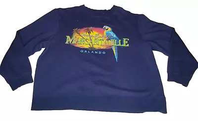 Jimmy Buffet's Margaritaville Orlando Parrot Sweatshirt Navy Blue Large • $18.69