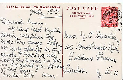 £3.99 • Buy Genealogy Postcard - Family History - Bradley - Golders Green - London    A1142