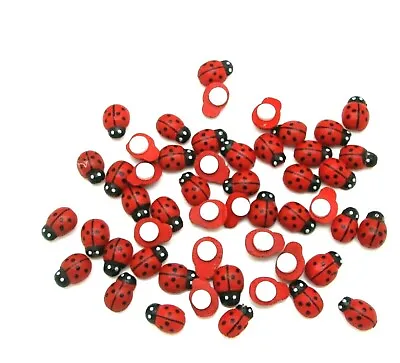 50 X Arts And Crafts Sticky Back Self Adhesive Stick On Ladybirds Ladybugs • £2.99