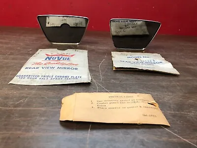Vintage Ford Chevy Dodge Ratrod Outside Body Mount Mirrors Pair Nos Nuvue 519 • $79.99