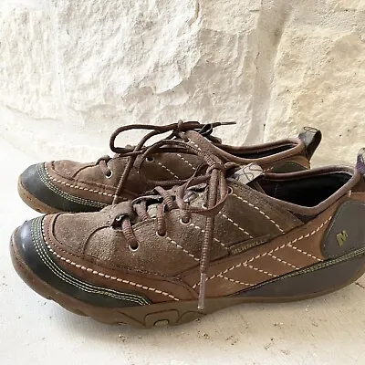 Merrell Mimosa Lace Cocoa Brown Women’s Suede Hiking Walking Trail Shoes Size 9 • $24