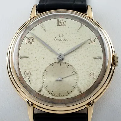 Omega Ω 18k Yellow Gold Men's Hand-Winding Watch Calibre 30T2PC 1940s • $4270.91