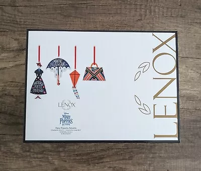 *BRAND NEW* LENOX Disney Mary Poppins Returns 4-piece Porcelain Ornament Set! • $30