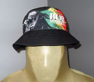 NOS ~ 2013 Fifty-Six Hope BOB MARLEY Rasta Bucket Hat + BONUS Jamaica Desk Flag • $18.50