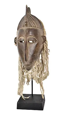 Bamana Mask With String Hair On Custom Stand Mali • $190